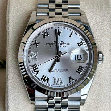 Rolex Datejust 36 NEW 2023 Datejust 36 SILVER DIAMOND Vi iX