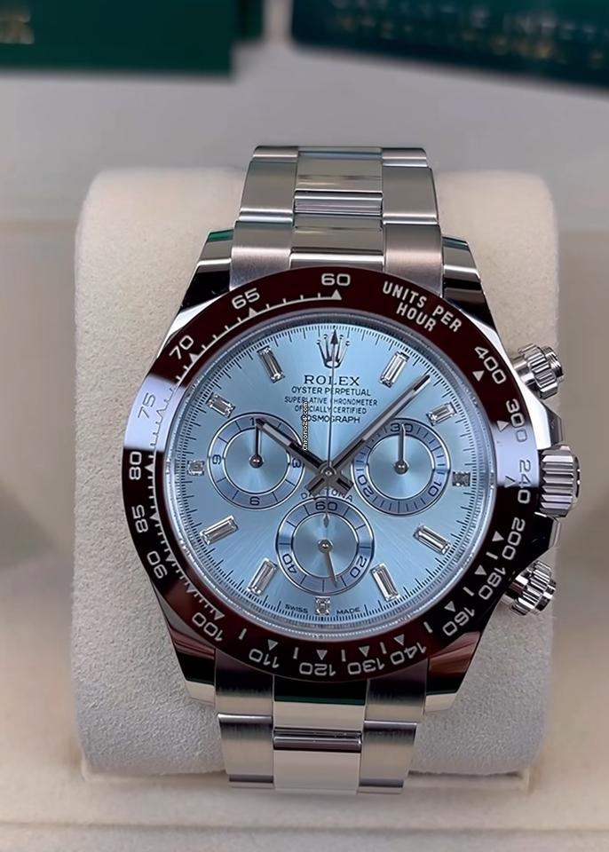 Rolex Daytona NEW 2023 Daytona Platinum Baguette Dial 116506