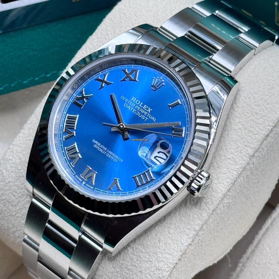 Rolex Datejust 41 NEW 2024 Datejust 41 AZZURRO BLUE ROMAN OYSTER 126334