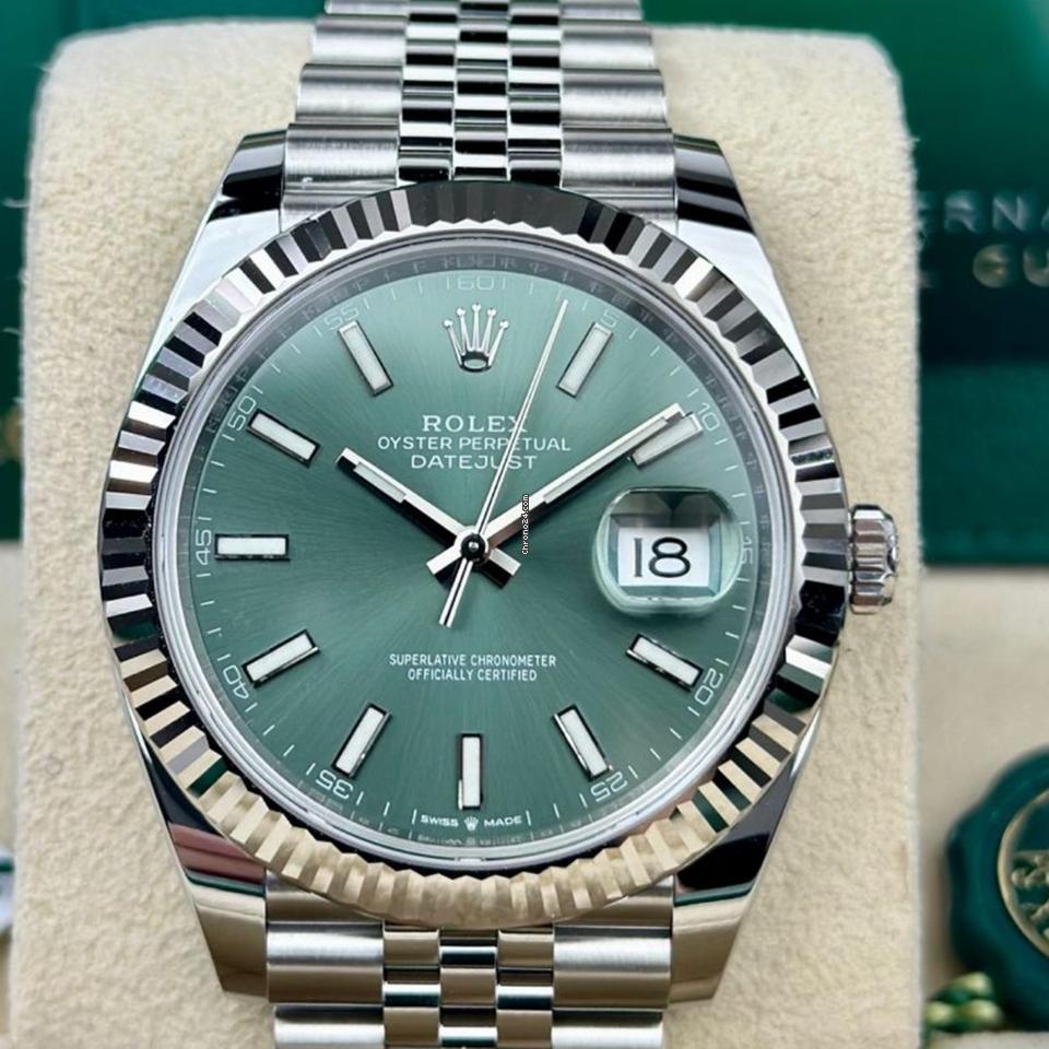 Rolex Datejust 41 NEW 2024 MINT GREEN Datejust 41 JUBILEE 126334