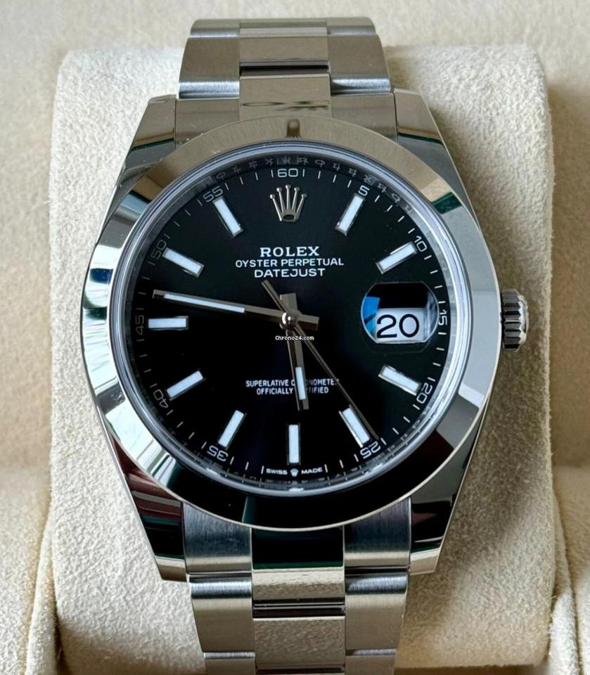 Rolex Datejust 41 NEW 2024 Datejust 41 BRIGHT BLACK OYSTER 126300