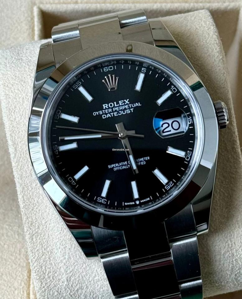 Rolex Datejust 41 NEW 2024 Datejust 41 BRIGHT BLACK OYSTER 126300