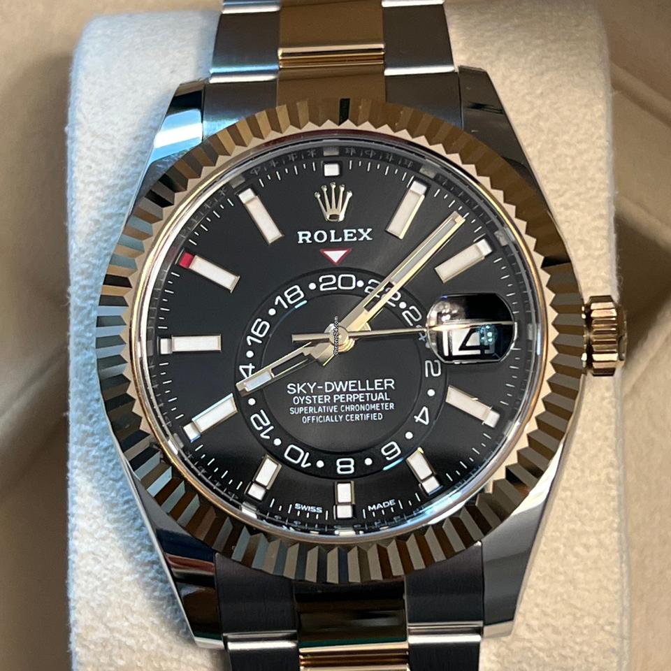 Rolex Sky-Dweller NEW 2023 Sky-Dweller 18KT/SS BLACK DIAL IN STOCK