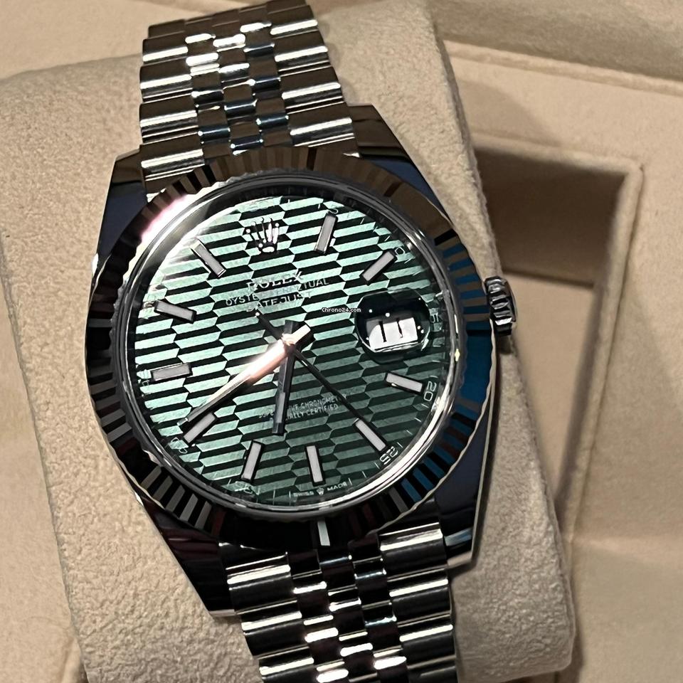 Rolex Datejust 41 NEW 2024 Datejust 41 GREEN MOTIF DISCONTINUED