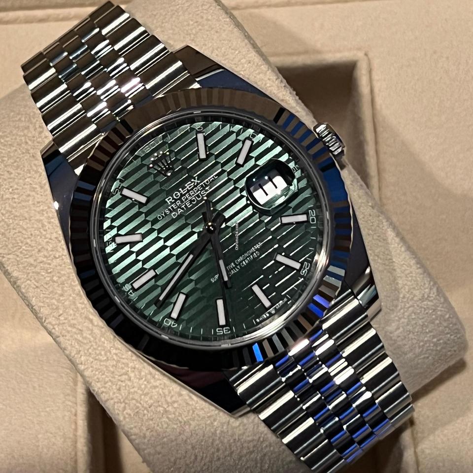Rolex Datejust 41 NEW 2024 Datejust 41 GREEN MOTIF DISCONTINUED