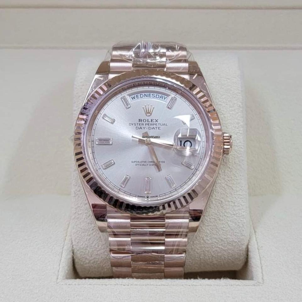 Rolex Day-Date 40 NEW 2024 Day-Date 40 SUNDUST BAGUETTE DIAMOND