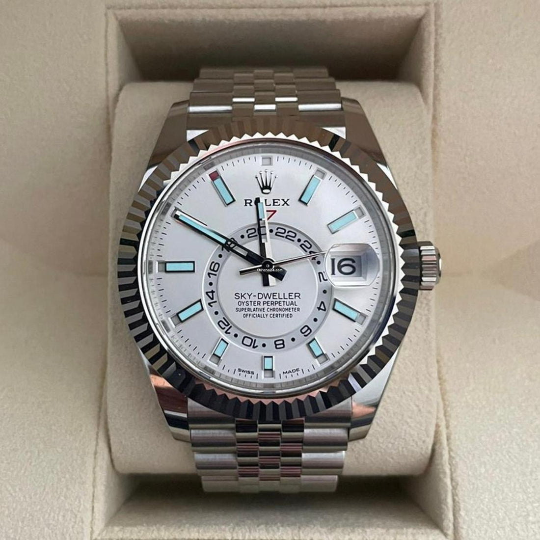 Rolex Sky-Dweller NEW 2023 Sky-Dweller WHITE DIAL JUBILEE