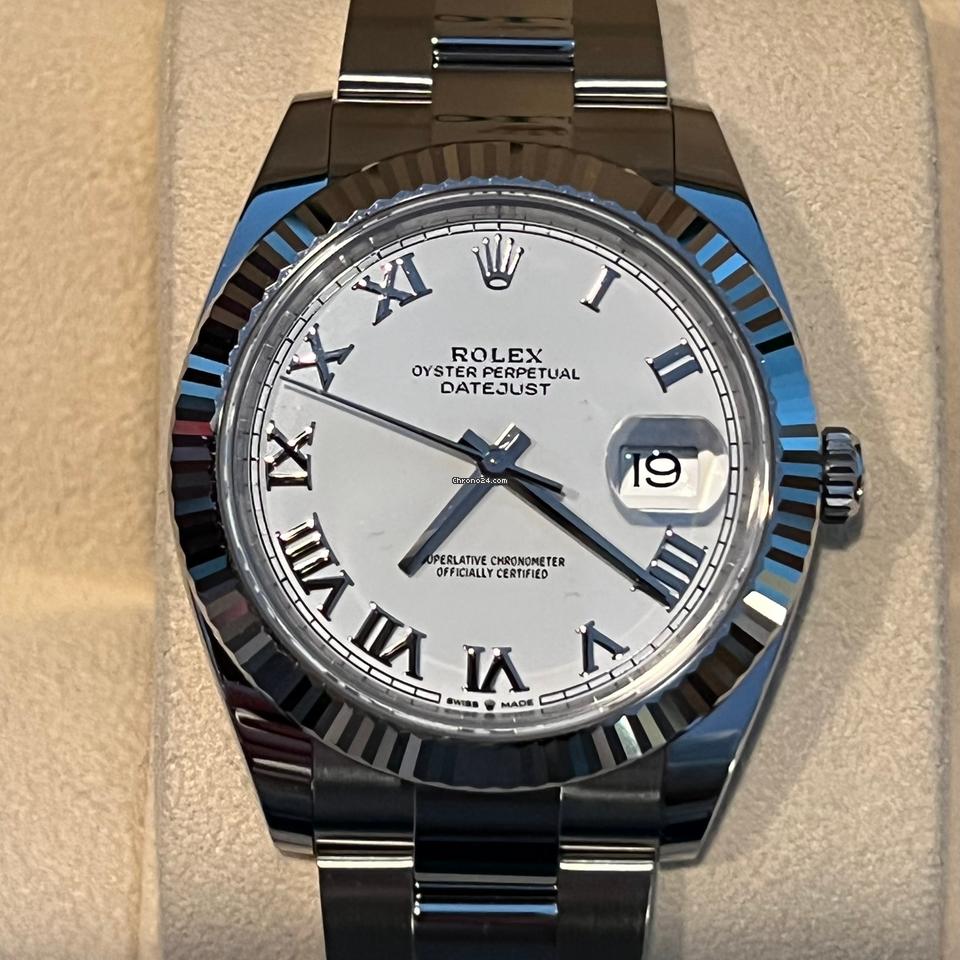 Rolex Datejust 41 NEW 2024 Datejust 41 WHITE ROMAN 126334