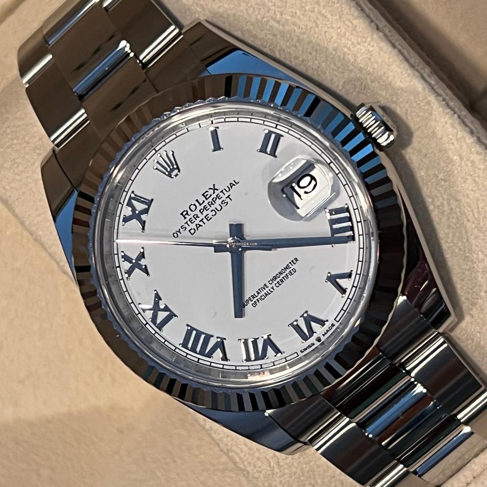 Rolex Datejust 41 NEW 2024 Datejust 41 WHITE ROMAN 126334