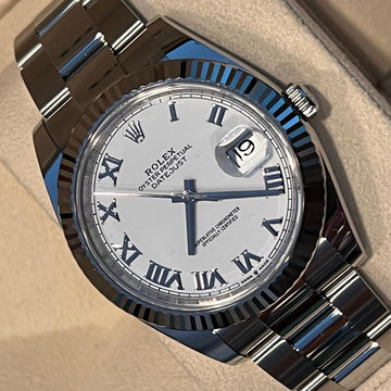 Rolex Datejust 41 NEW 2024 Datejust 41 WHITE ROMAN 126334