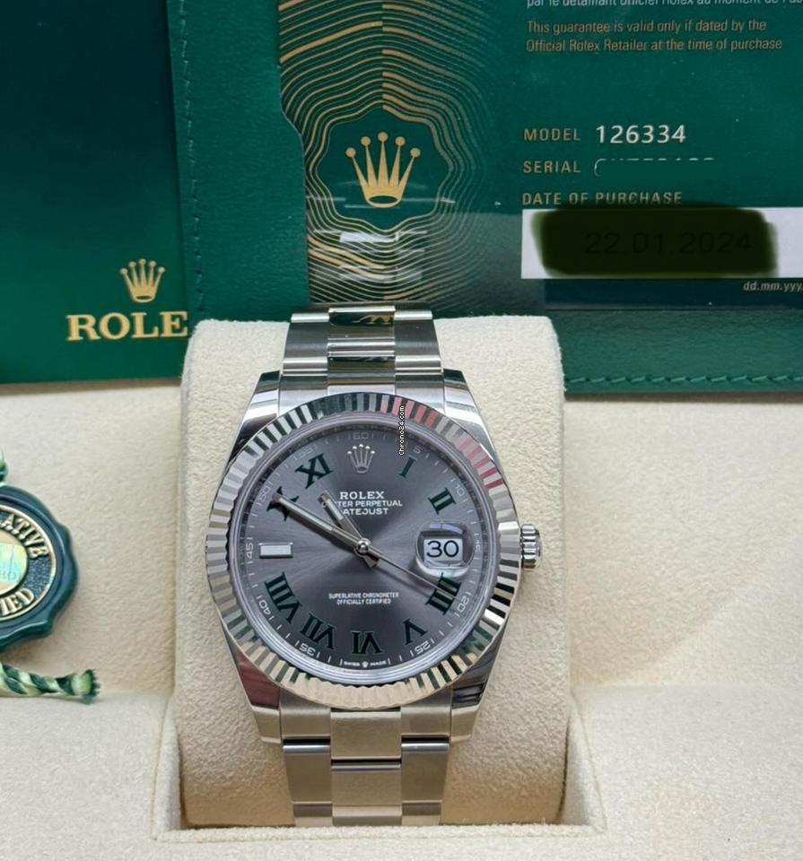 Rolex Datejust 41 NEW 2024 Datejust 41 WIMBLEDON DIAL 126334