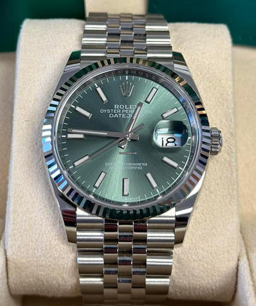 Rolex Datejust 36 NEW 2024 Datejust 36 GREEN INDEX JUBILEE