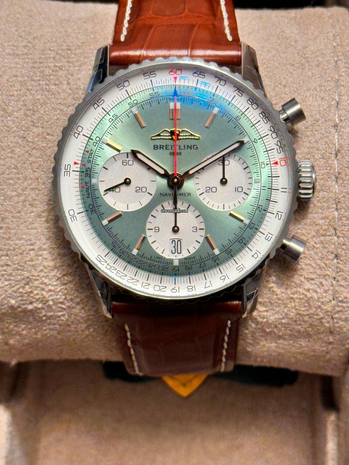 Breitling Navitimer 1 B01 Chronograph NEW 2024 Navitimer B01 Chronograph 41 MINT GREEN