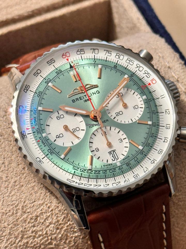 Breitling Navitimer 1 B01 Chronograph NEW 2024 Navitimer B01 Chronograph 41 MINT GREEN