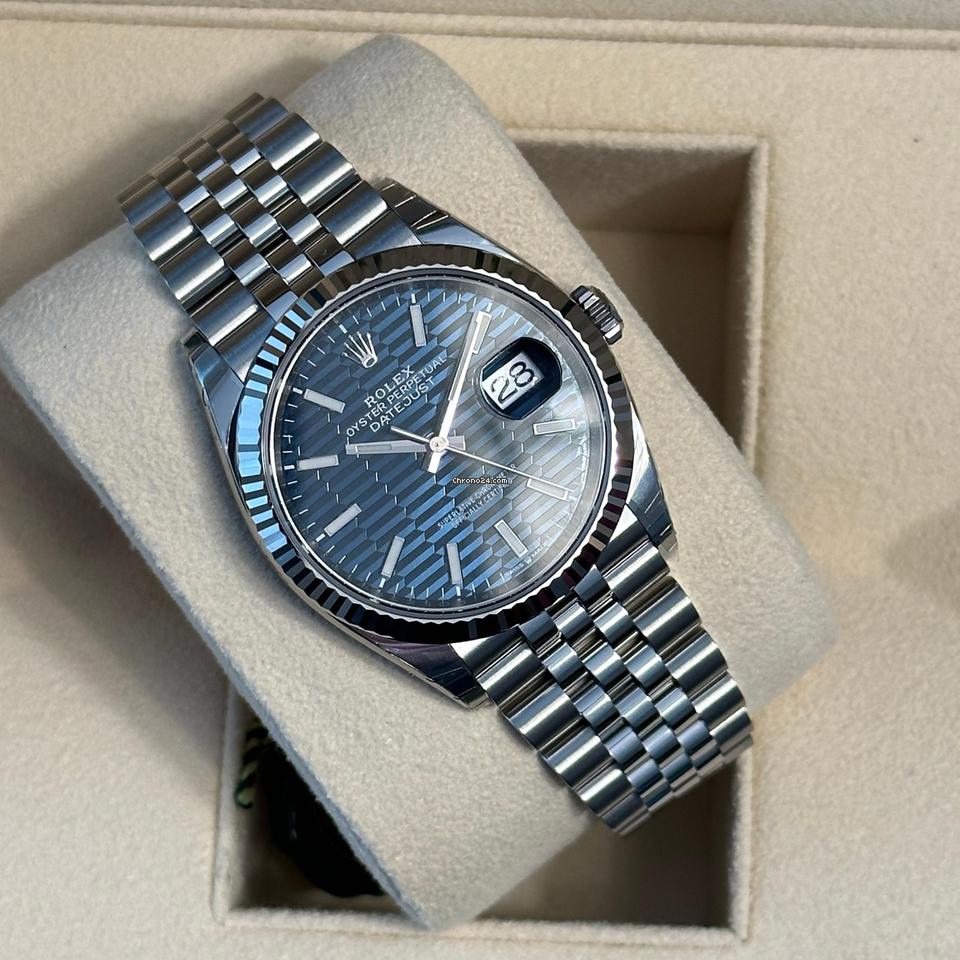 Rolex Datejust 36 NEW 2024 Datejust 36 BLUE MOTIF DIAL Jubilee 126234