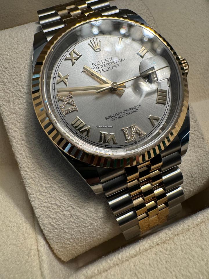Rolex Datejust 36 NEW 2024 Datejust 36 SILVER DIAMOND Vi iX JUBILEE 126233