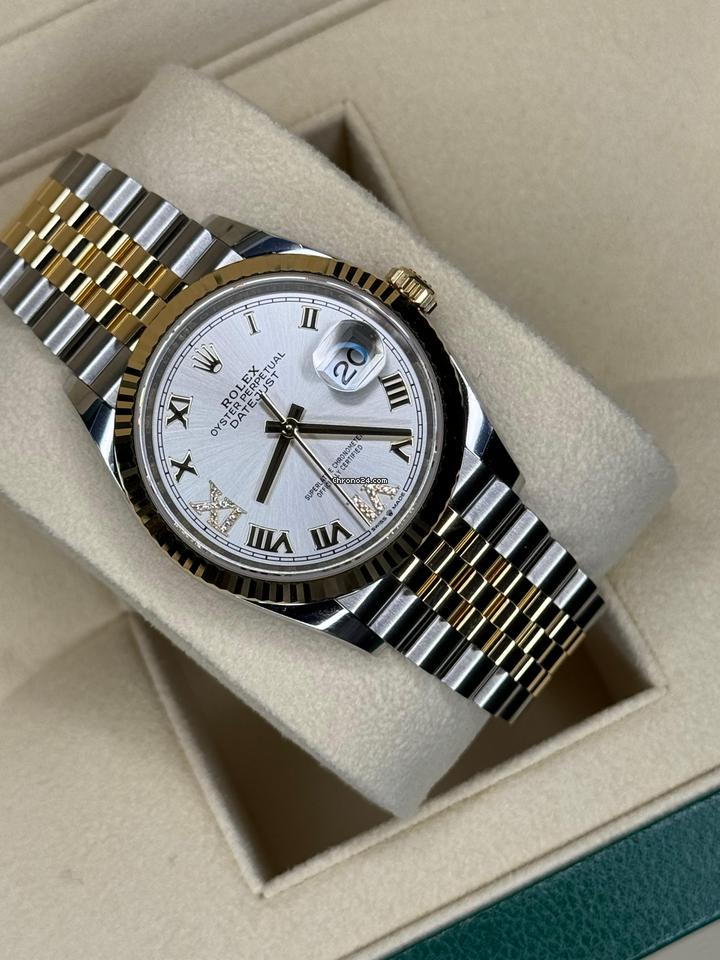 Rolex Datejust 36 NEW 2024 Datejust 36 SILVER DIAMOND Vi iX JUBILEE 126233