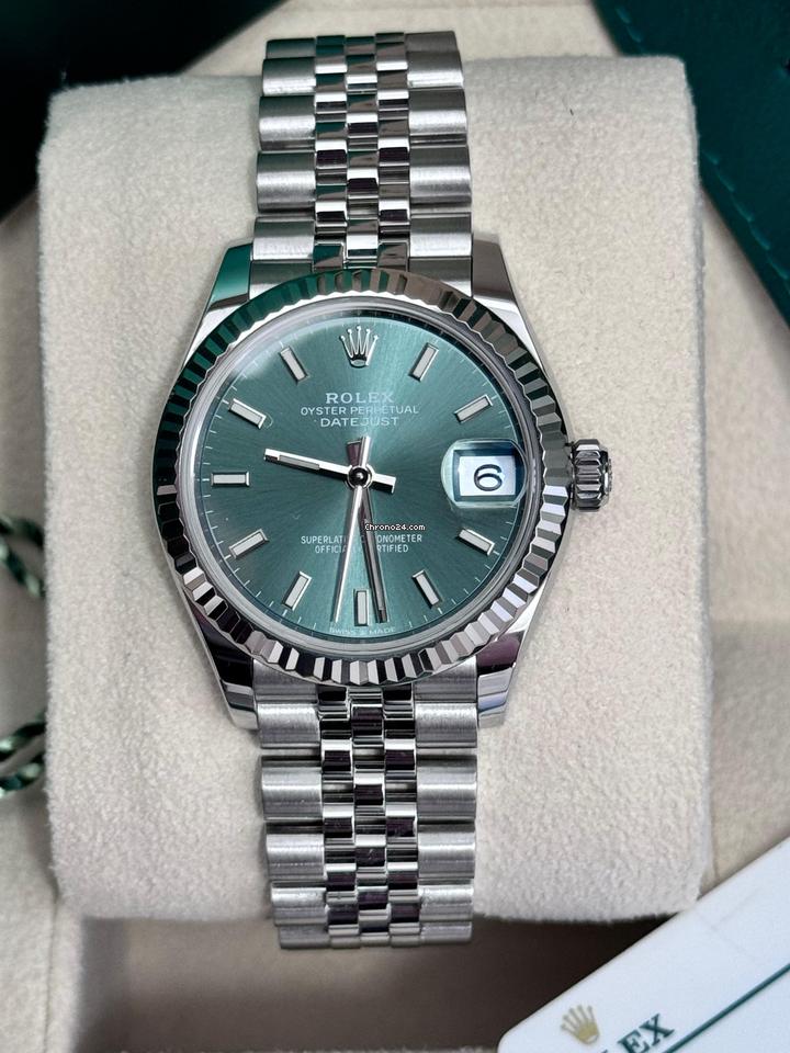 Rolex Datejust 31 NEW 2024 Datejust 31 GREEN INDEX DIAL JUBILEE