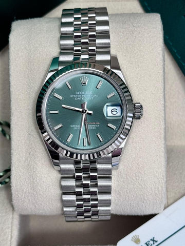 Rolex Datejust 31 NEW 2024 Datejust 31 GREEN INDEX DIAL JUBILEE