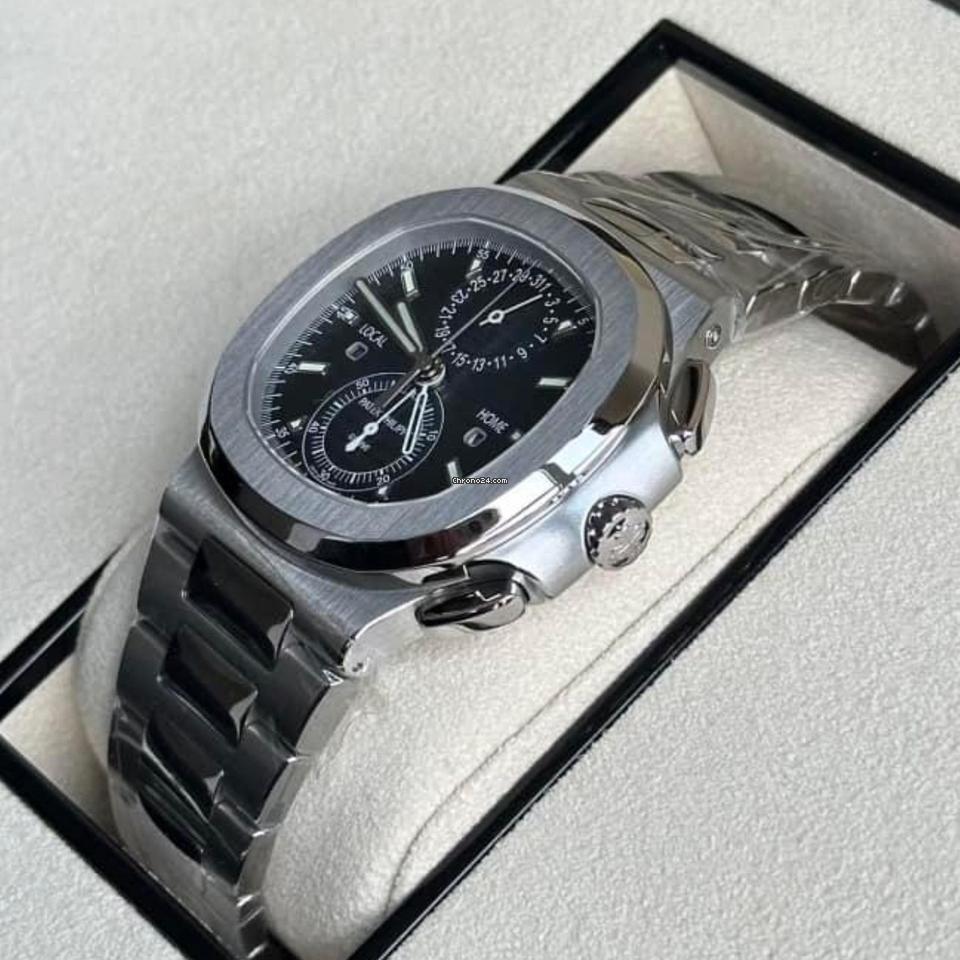 Patek Philippe Nautilus NEW 2023+ Nautilus Travel Time Chronograph 5990/1A BLUE DIAL
