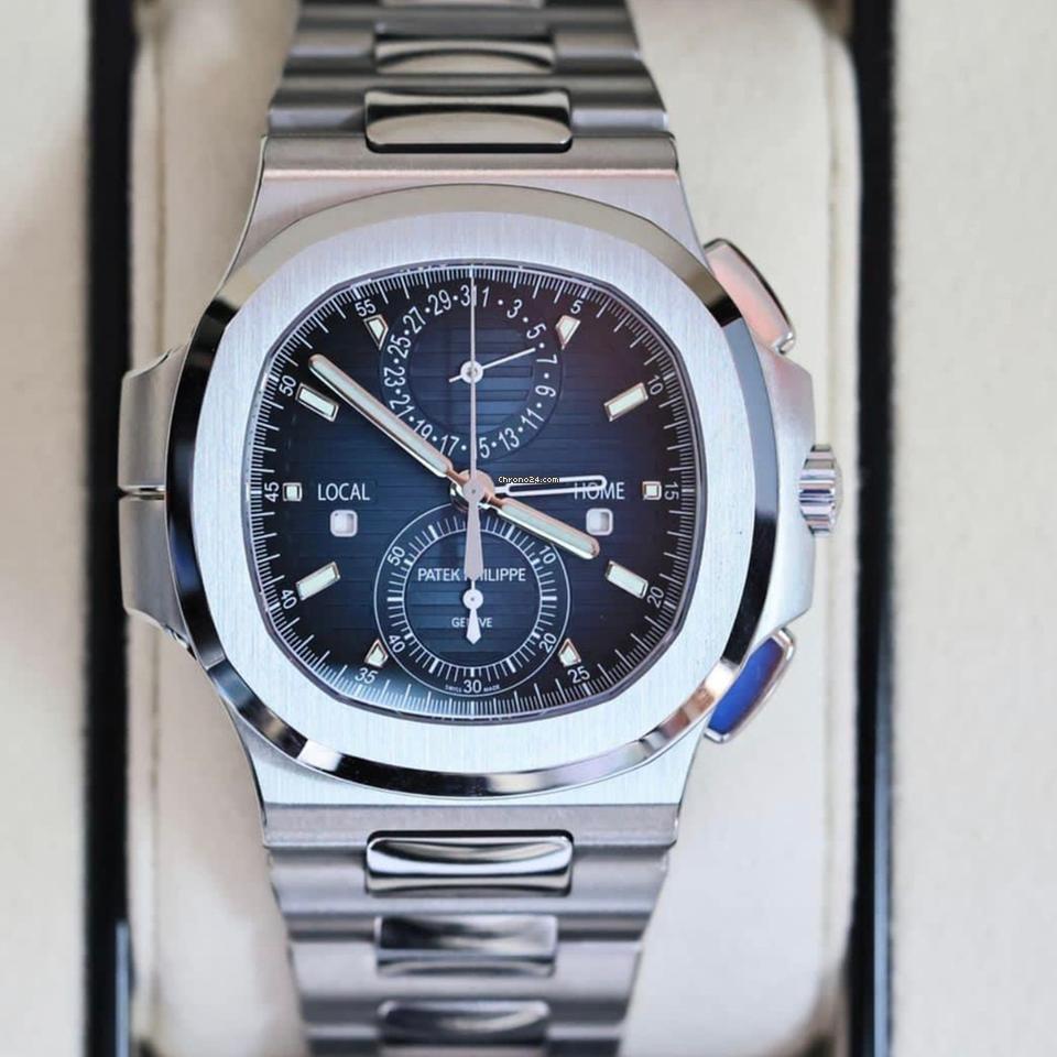 Patek Philippe Nautilus NEW 2023+ Nautilus Travel Time Chronograph 5990/1A BLUE DIAL