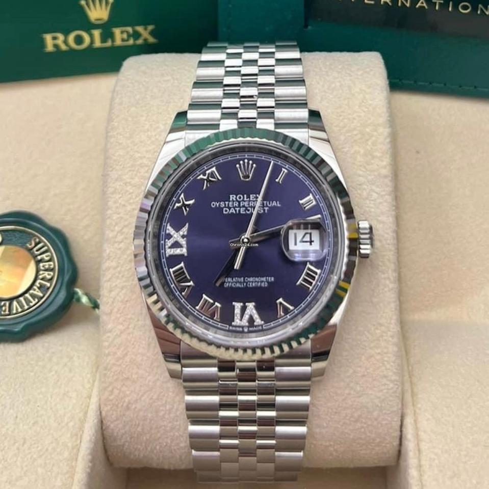 Rolex Datejust 36 NEW 2024 Datejust 36 AUBERGINE Diamond Vi iX Dial 126334