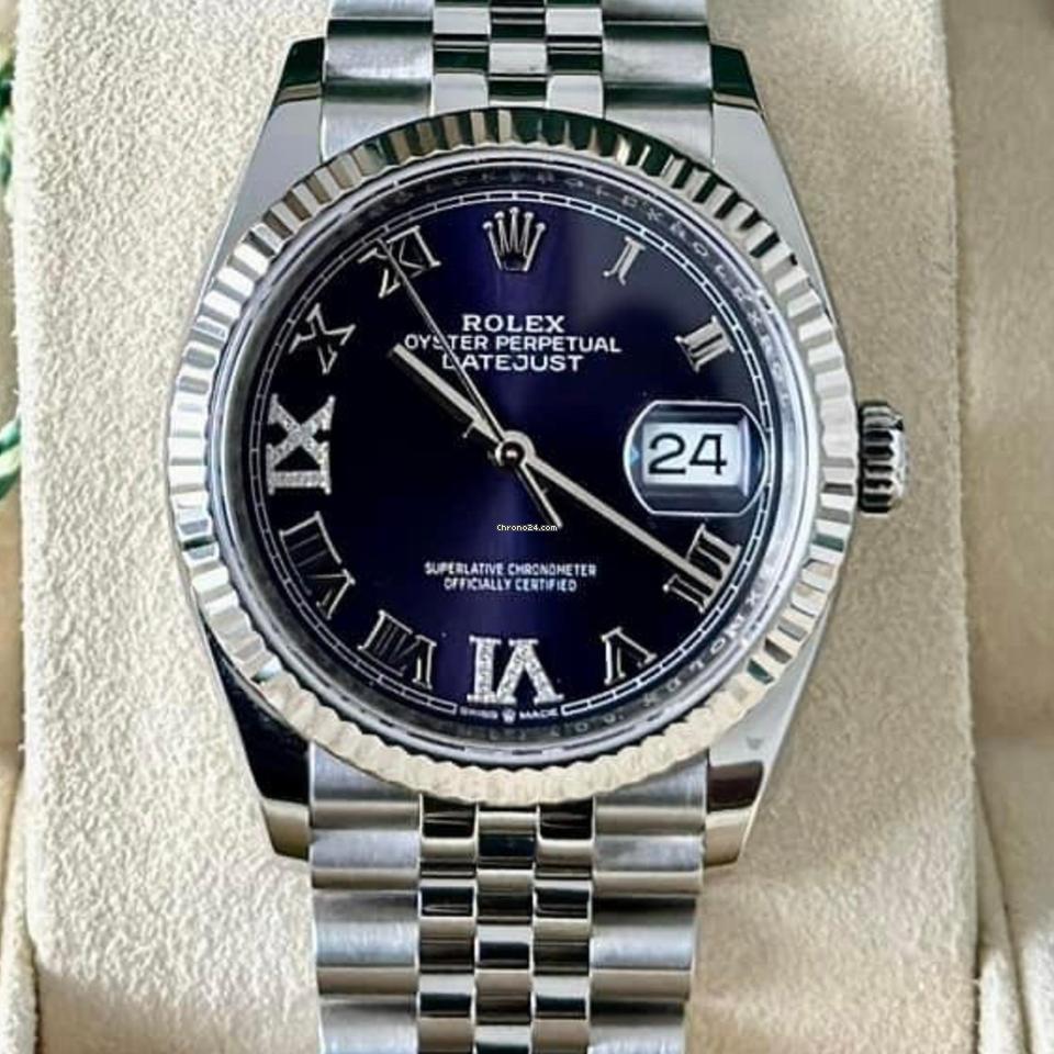 Rolex Datejust 36 NEW 2024 Datejust 36 AUBERGINE Diamond Vi iX Dial 126334