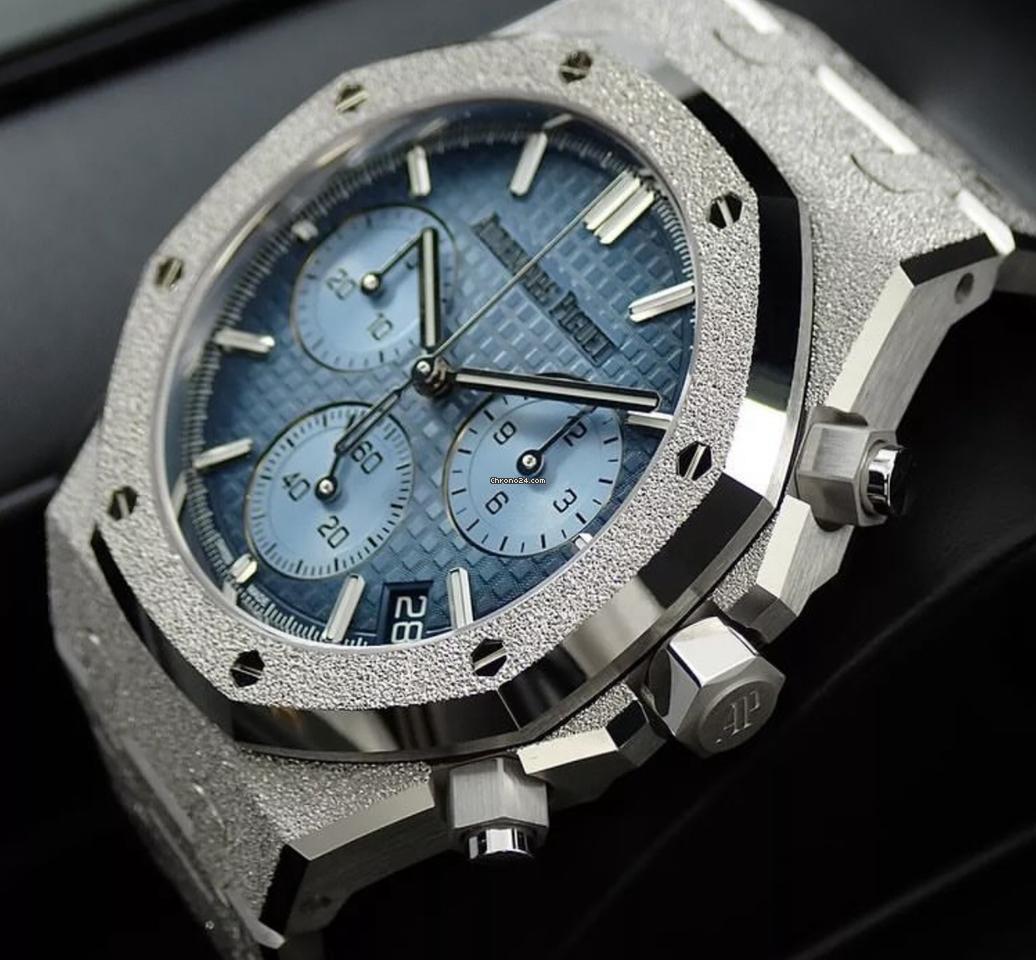 Audemars Piguet Royal Oak Chronograph NEW 2024 Royal Oak Selfwinding Chronograph FROSTED WHITE GOLD 26240BC