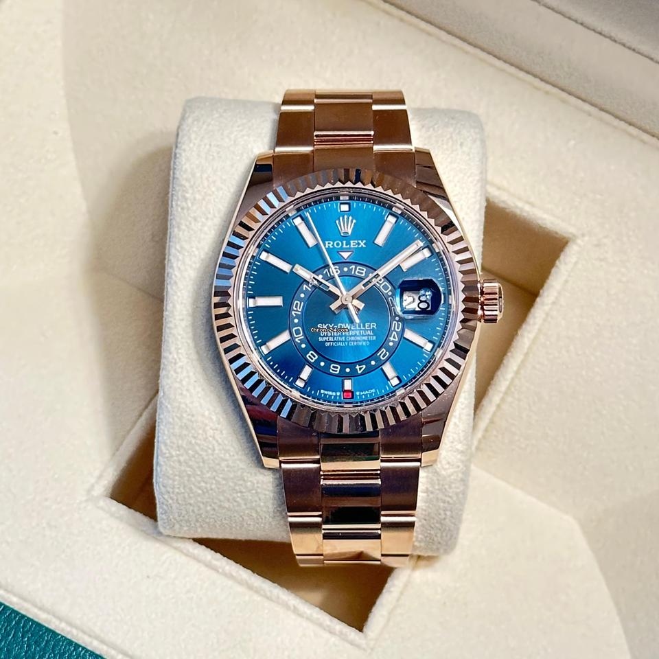 Rolex Sky-Dweller NEW 2024 Sky-Dweller BLUE/GREEN DIAL 18KT ROSE GOLD 336935