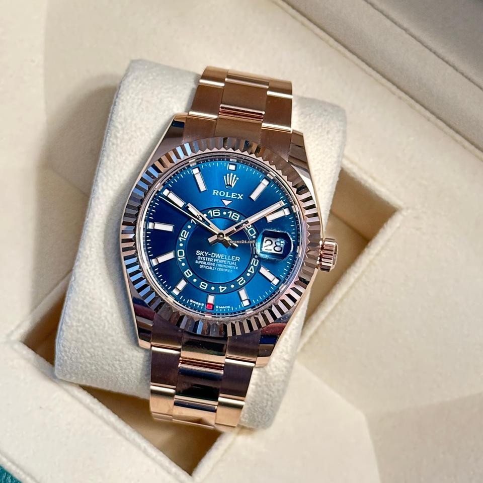 Rolex Sky-Dweller NEW 2024 Sky-Dweller BLUE/GREEN DIAL 18KT ROSE GOLD 336935