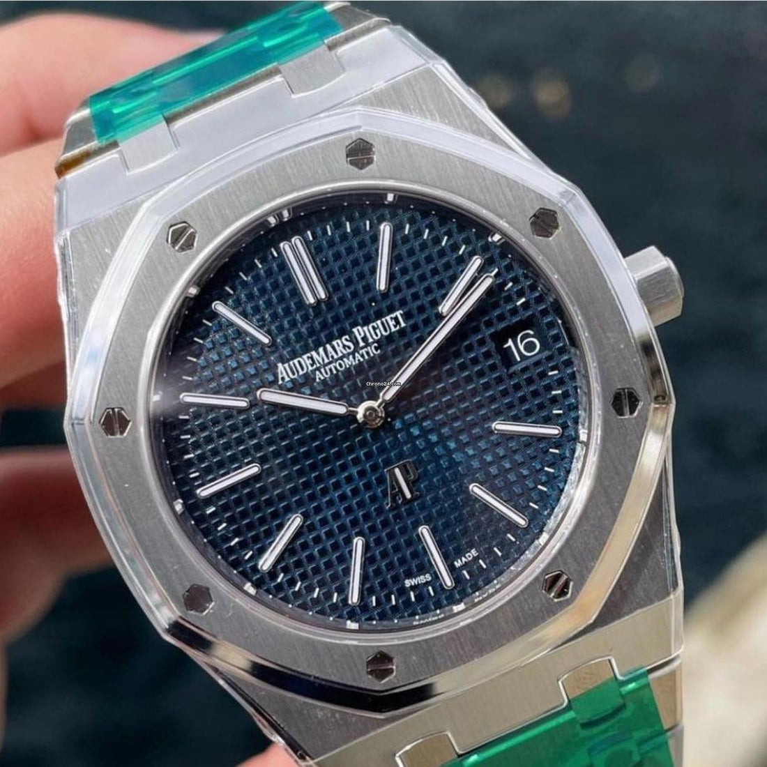 Audemars Piguet Royal Oak Jumbo NEW Royal Oak Jumbo 50th Anniversary 16202ST Blue