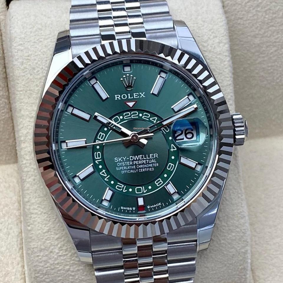 Rolex Sky-Dweller NEW 2024 GREEN Sky-Dweller Jubilee 336934