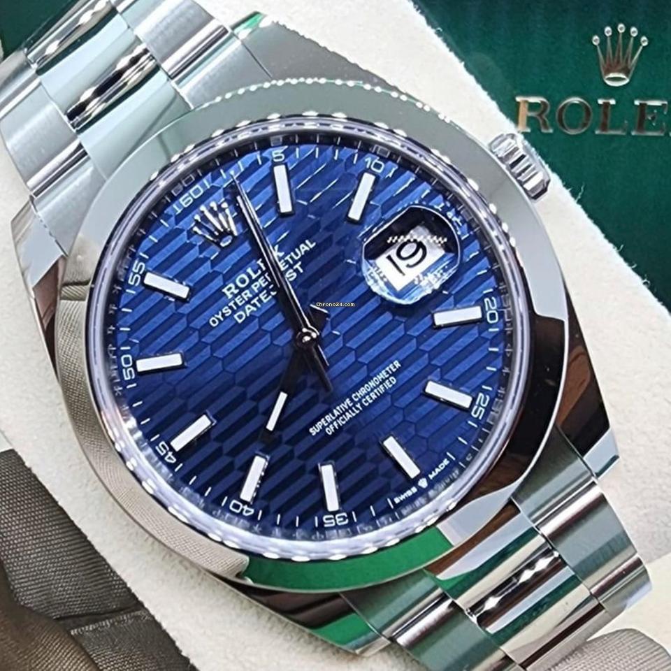 Rolex Datejust 41 NEW 2023 Datejust 41 BLUE MOTIF 126300 Oyster