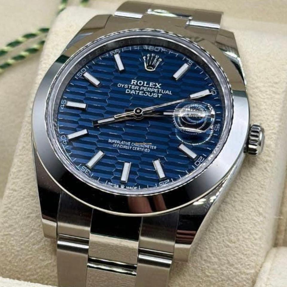 Rolex Datejust 41 NEW 2023 Datejust 41 BLUE MOTIF 126300 Oyster
