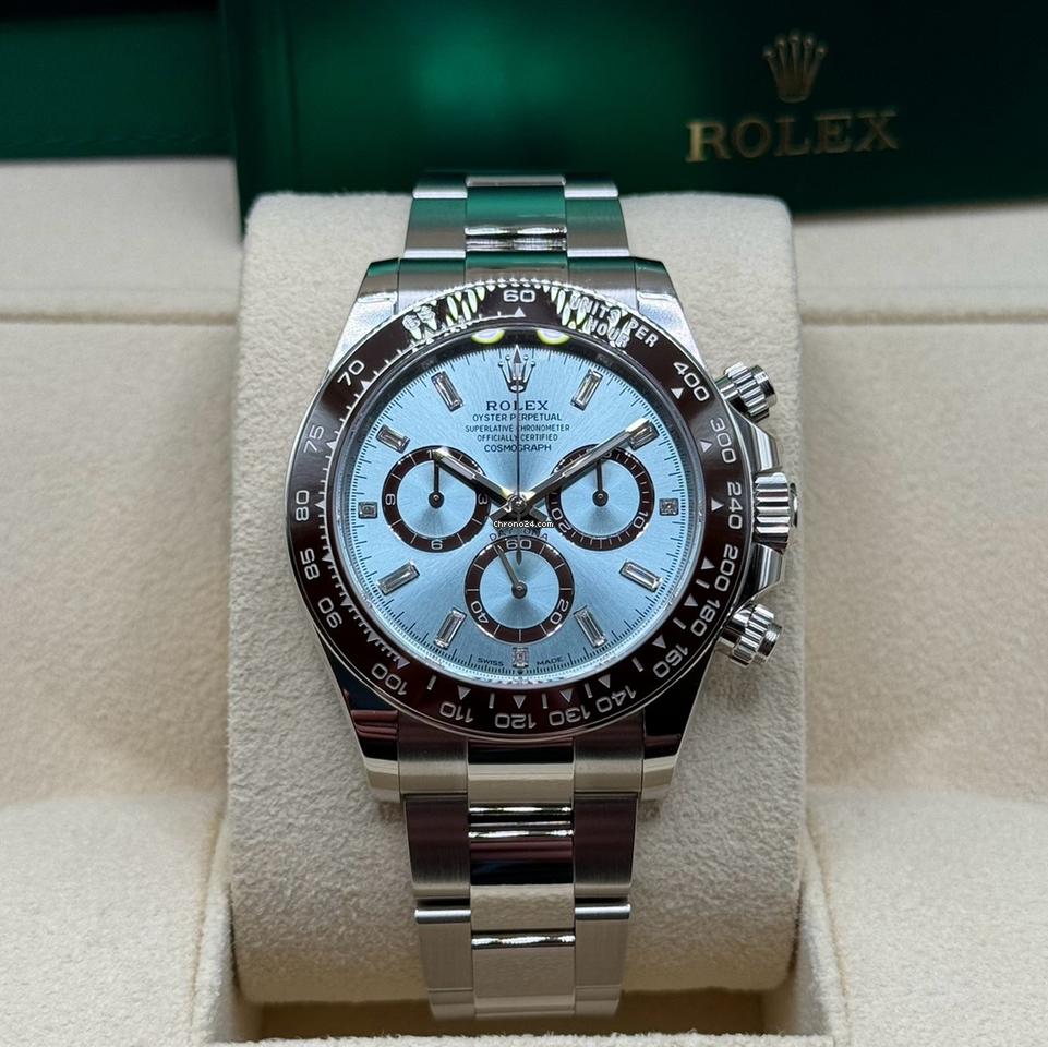 Rolex Daytona NEW 2024 Daytona ICE BLUE BAGUETTE 126506A OPEN CASE BACK NEW REFERENCE