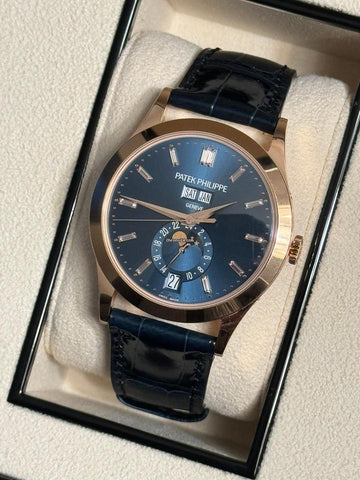 Patek Philippe Annual Calendar NEW 2024 Annual Calendar Complications BLUE BAGUETTE DIAL