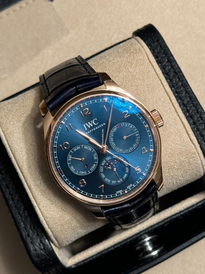 IWC Portuguese Perpetual Calendar NEW 2024 Portugieser Perpetual Calendar 42 Boutique Edition Blue Dial IW344205