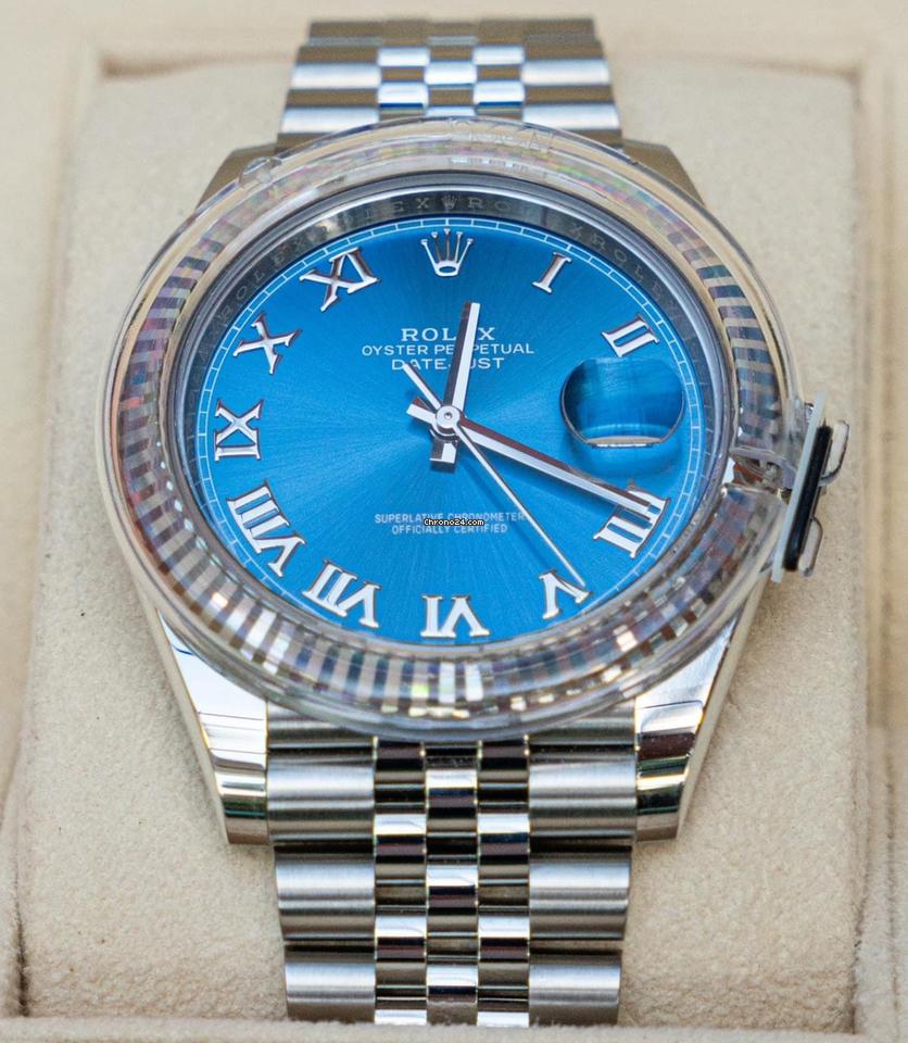 Rolex Datejust 41 NEW 2024 Datejust 41 BLUE ROMAN JUBILEE 126334