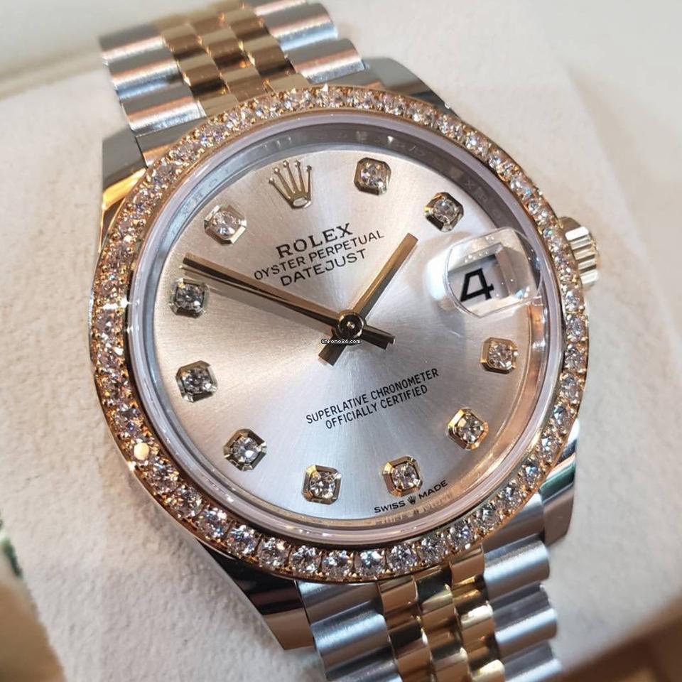 Rolex Datejust 31 NEW 2023 Datejust 31 SILVER DIAMOND FACTORY DIAMOND BEZEL 278383RBR