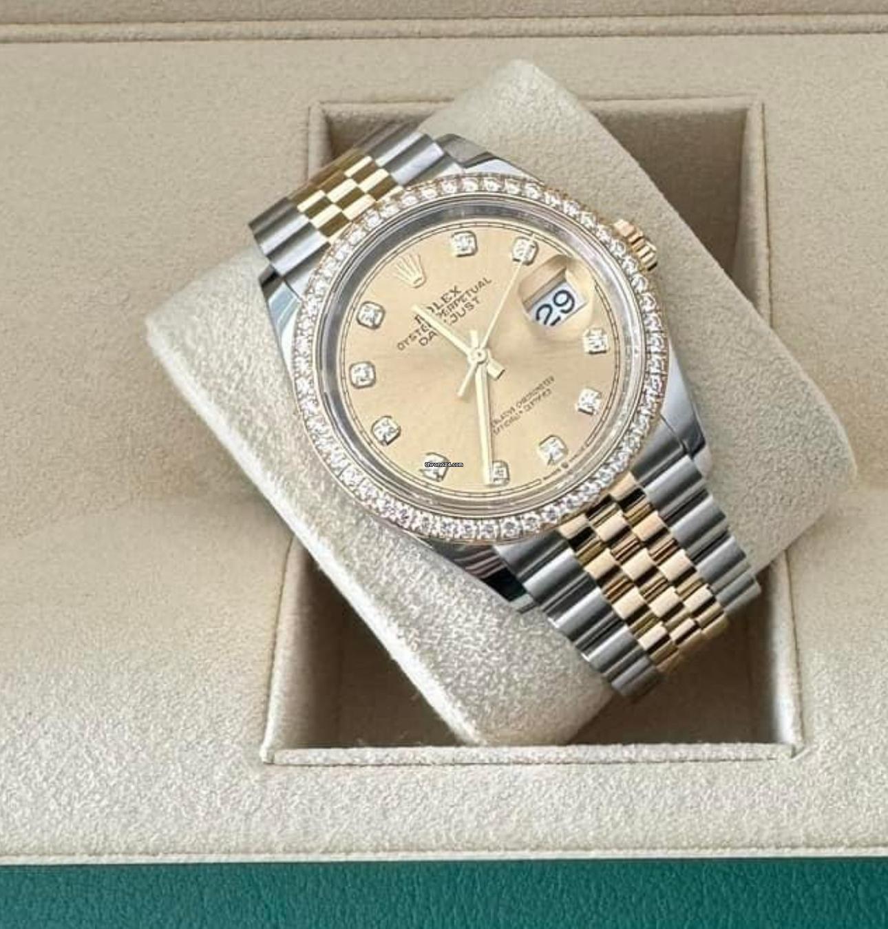 Rolex Datejust 36 NEW 2023 Datejust 36 FACTORY DIAMOND BEZEL 126283RBR