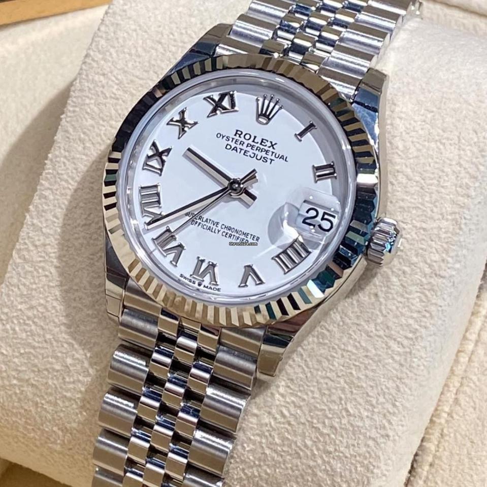 Rolex Datejust 31 NEW 2024 Datejust 31 WHITE ROMAN JUBILEE 278274