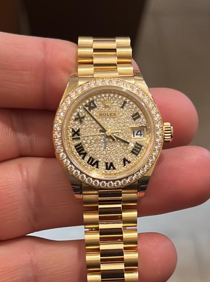 Rolex Lady-Datejust NEW 2024 Lady-Datejust PAVE DIAL ONYX NUMERALS FACTORY DIAL AND BEZEL 279138RBR