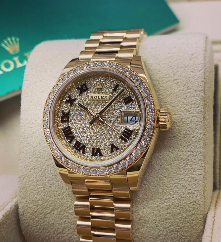 Rolex Lady-Datejust NEW 2024 Lady-Datejust PAVE DIAL ONYX NUMERALS FACTORY DIAL AND BEZEL 279138RBR