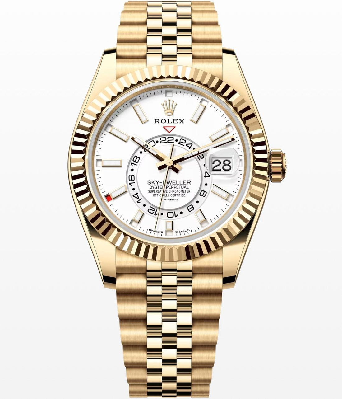 Rolex Sky-Dweller NEW RELEASE 2024 SKY-DWELLER JUBILEEE WHITE DIAL 336938
