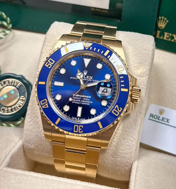 Rolex Yellow Gold Submariner Date Watch - Blue Bezel - Blue Dial - 2020 Release - 126618LB