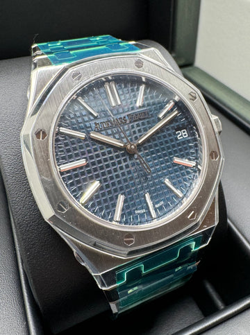 UNWORN 2023 Audemars Piguet Royal Oak 41mm Stainless Steel - Blue Dial 15510ST.OO.1320ST.06