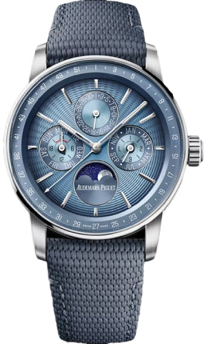 Audemars Piguet Code 11.59 Perpetual Calendar 41 mm smoked blue embossed dial - 26494BC.OO.D350KB.01