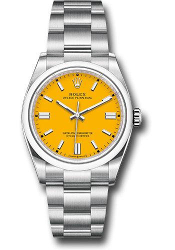 Rolex Oyster Perpetual 36 Watch - Domed Bezel - Yellow Index Dial - Oyster Bracelet - 2020 Release - 126000 yio