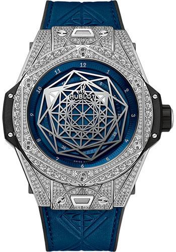 Hublot Big Bang Sang Bleu Titanium Blue Pave Watch-415.NX.7179.VR.1704.MXM18
