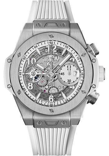 Hublot Big Bang Unico Titanium White Watch - 42 mm - White Dial - White Rubber Strap-441.NE.2011.RW